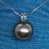 Collana con ciondolo in oro bianco 18 kt. con perla Thaiti - immagine 2