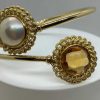 Bracciale in oro giallo, pezzo unico con ambra e perla mabe - immagine 5