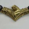 Collana in perle grigie F_W 9.5-10 mm con chiusura in oro in cera persa - immagine 3