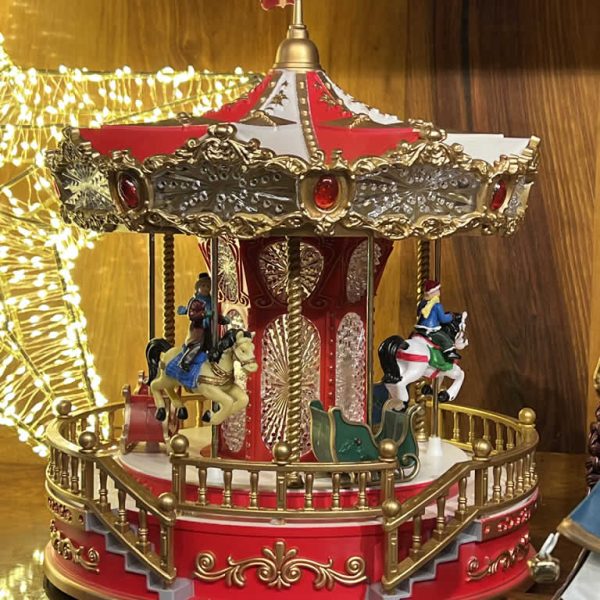 Carillon giostra rossa natalizia - Fantin