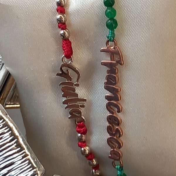 Bracciali con nome e pietre dure in argento 925 Spadarella Gioielli