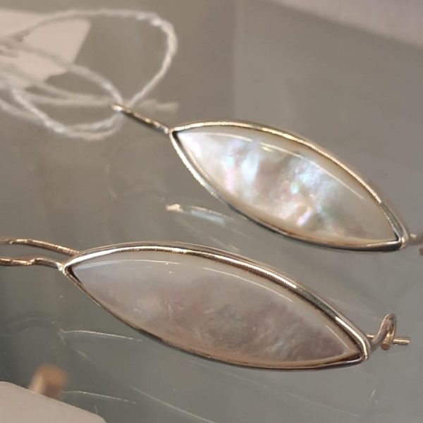 Orecchini in arg 925 e madreperla